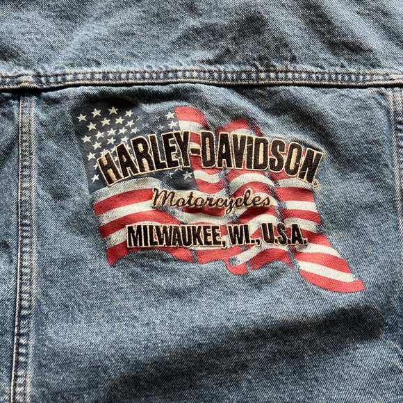 Harley Davidson denim jacket 1W - Picture 3 of 10